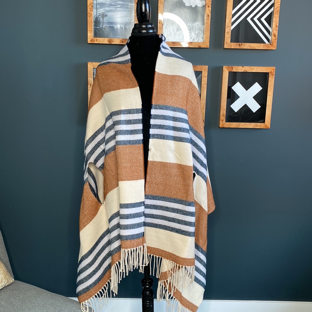 Madewell Variegated Stripe Cape Scarf